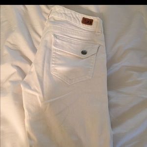 White cropped pants from Express